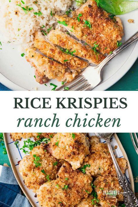 Rice Krispy Chicken Baked, Rice Krispy Chicken, Rice Crispy Chicken Baked, Rice Krispie Chicken Baked, Rice Krispie Chicken, Rice Crispy Chicken, Chicken Legs In Air Fryer, Crispy Ranch Chicken, Chicken Thighs Crockpot