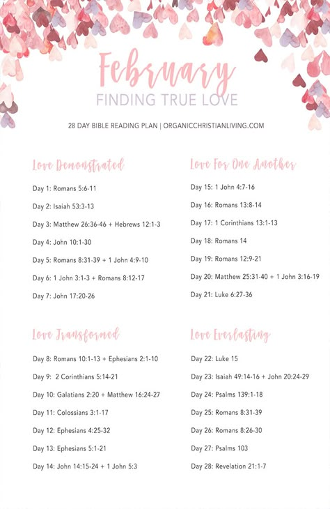 Bible Reading Plan For Women | Topical Bible Study | Bible Study Lessons | Bible Studies for Beginners | Valentine’s Day February Bible Challenge, February Verse A Day, Bible Reading Plan For Couples Relationships, Best Daily Devotional For Women, Womens Bible Reading Plan, February Bible Study, Bible Reading Plan For Beginners Monthly, Monthly Devotional For Women, February Scripture Writing Plan 2024