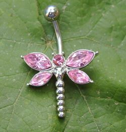 If only I had my bellybutton pierced... But I'm too much of a wimp to get it done. Dragonfly Belly Button Piercing, Naval Jewelry, Hip Piercings, Bellybutton Rings, Belly Piercings, Bellybutton Piercings, Pink Dragonfly, Belly Button Piercing Jewelry, Belly Piercing Jewelry