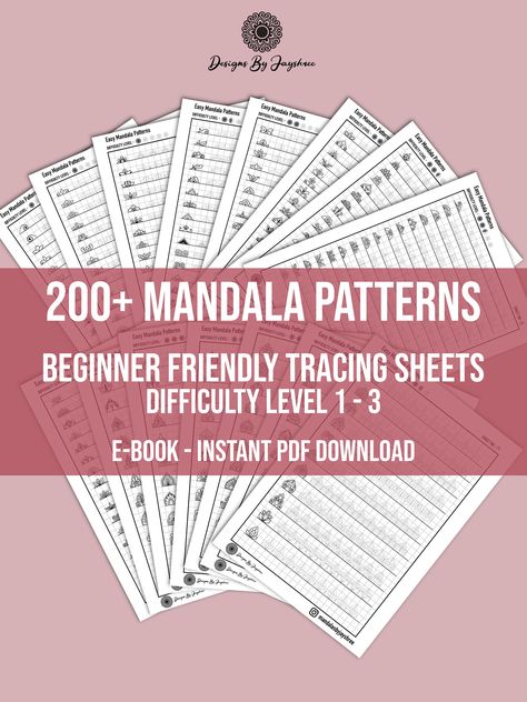 Mandala Pattern Sheets 200+ Patterns for beginners and artists Mandala Practice Sheets, Mandala Digital Downloads,Mandala Pattern Templates Mandala Practice Patterns, Basic Mandala Patterns, Mandala Basic Patterns, Mandala Pattern Sheet Printable, Mandala Digital, Ornate Mandala Pattern Sheet, Tracing Sheets, Simple Mandala, Patterned Sheets