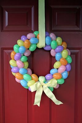 For Sunday School?  Frills Fluff and Trucks: Easter Egg Wreath Tutorial Easter Wreath Diy Dollar Stores, Egg Wreath, Easter Wreath Diy, Easter Egg Wreath, Plastic Easter Eggs, Groundhog Day, Easter Time, Wreath Tutorial, Spring Holidays