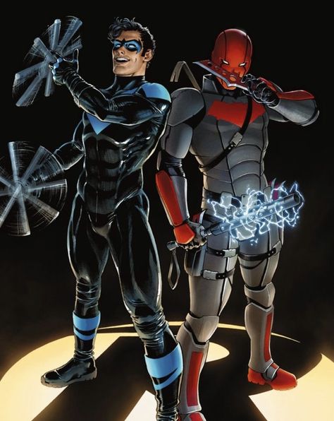 Nightwing And Red Hood, Nightwing Art, Nightwing Wallpaper, Red Hood Wallpaper, Red Hood Dc, Red Hood Comic, Hood Wallpapers, Red Hood Jason Todd, Dc Comics Wallpaper