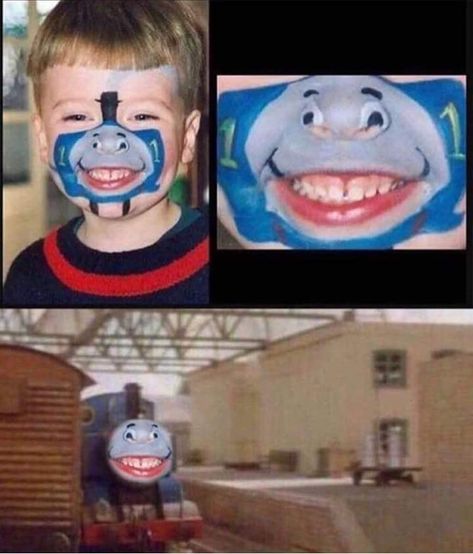 Thomas The Tank, Thomas The Tank Engine, School Memes, 웃긴 사진, Retro Humor, Memes Humor, Humor Memes, Disney Memes, Animal Jokes