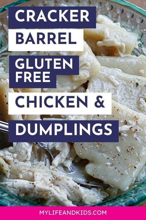 Experience the warmth of Cracker Barrel's Chicken and Dumplings in a gluten-free version! Our recipe captures the classic flavors without gluten, making it perfect for those with dietary sensitivities. Join us on this culinary journey for a delicious twist on a beloved comfort food classic. Dairy Free Dumplings, Gluten Free Chicken And Biscuits, Gluten Free Dairy Free Dumplings, Homemade Gluten Free Dumplings, Gf Chicken And Dumplings, Gluten Free Chicken And Dumplings Easy, Gluten Free Chicken Dumplings, Gluten Free Dairy Free Chicken And Dumplings, Gf Df Chicken And Dumplings