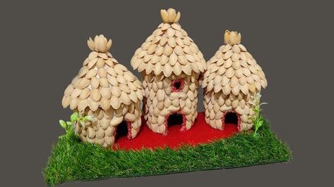 DIY Birds House With Pista Shell | DIY Birds Nest | Room Decoration Idea | DIY Pista Shell Crafts - YouTube Art And Craft With Pista Shell, Pista Shell Photo Frame, Pistachio Crafts Shells Diy, Pista Shell Crafts Ideas, Pista Shell Art, Diy Birds Nest, Shell Crafts Kids, Nest Room, Crafts To Do At Home