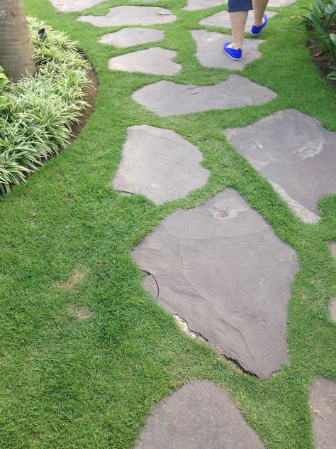 Flagstone Pathway, Backyard Walkway, Side Yard Landscaping, Outdoor Stone, Garden Walkway, Backyard Pool Landscaping, Stone Path, Diy Backyard Landscaping, Backyard Diy Projects