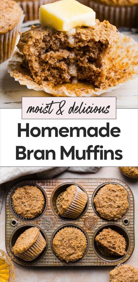 This healthy bran muffin recipe makes bran muffins that are soft, moist, and perfect for breakfast. These honey bran muffins are easy to whip up and full of flavor. If you want the best bran muffins, this bran muffin recipe is one of the tastiest easy bran muffins you’ll find! Cinnamon Bran Muffins, Healthy Bran Muffin Recipe, Best Bran Muffins, Muffins With Applesauce, All Bran Muffins, Apple Bran Muffins, Honey Bran Muffins, Bran Muffin Recipe, Bran Muffins Healthy