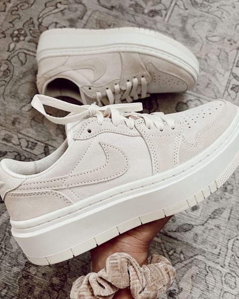 Womens Air Jordans 1, Women’s Nike Jordans, Nike Air Jordan 1 Low Elevate, Nike Shoes Women Platform, Cute Nike Sneakers, Nike Elevate Low Outfit, Nike Air Jordan 1 Elevate Low, Air Jordan 1 Elevate Low Outfit, Cute Sneakers Aesthetic