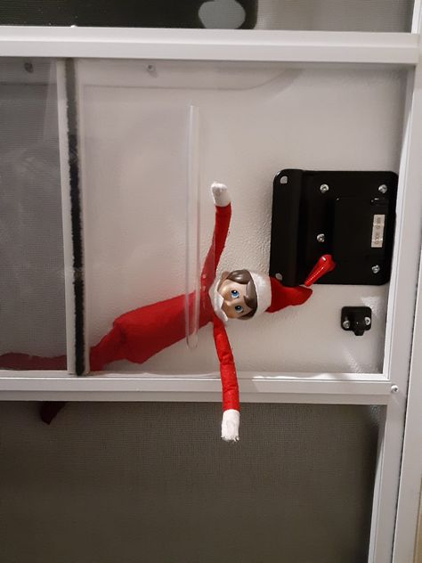 Elf On The Shelf In A Camper, Easy Elf On The Shelf, Easy Elf, 2 Doors, On The Shelf, Elf On The Shelf, Elf, Doors, Shelves