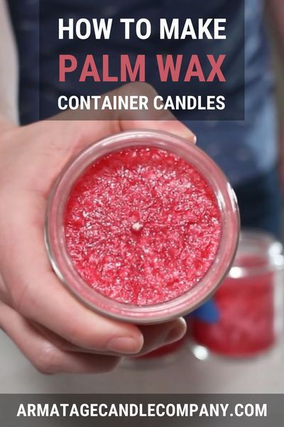 Learn how to make beautiful crystalled container candles from glass glow palm wax with these step-by-step instructions!#candlemaking #diycandles #crafts Oil Candles Diy, Home Diy Easy, Candle Making Diy, Palm Wax Candles, Wax Candles Diy, Candles Making, Candle Dye, Easy Candles, Making Candles