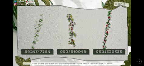 Roblox Vine Decals, Bloxburg Transparent Vine Decal Codes, Bloxburg Hanging Plant Decals Codes, Bloxburg Tree Decals Codes Transparent, Vines Bloxburg, Vines Decal Bloxburg, College Bloxburg, Vine Decals Bloxburg, Bloxburg Vines Decals Codes