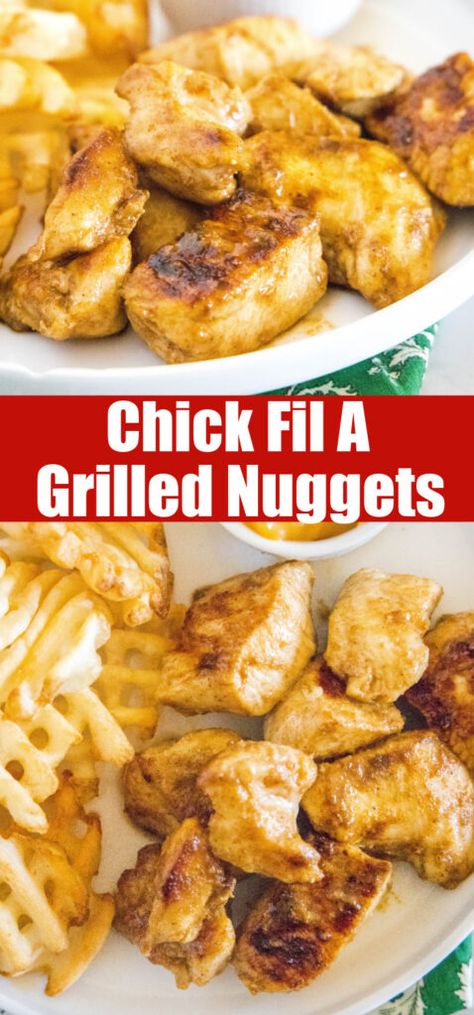 Grilled Nuggets, Appetizer Sandwiches, Chicken Dishes Easy, Best Chicken Recipes, Easy Appetizer Recipes, Copycat Recipe, Chick Fil A, Chicken Nuggets, Easy Chicken Recipes