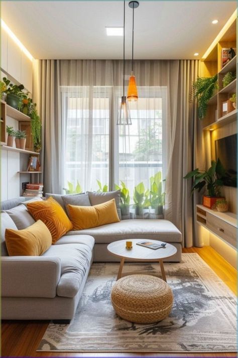 Tiny Space Living Room Ideas, Small And Cozy Living Room, Cozy Small House Design, Scandi Small Living Room, Living Room Flat Ideas, Furniture Ideas For Small Living Room, Small Home Interior Design Living Room, Living Room Inspiration Small Space, Very Small Living Room Ideas Indian