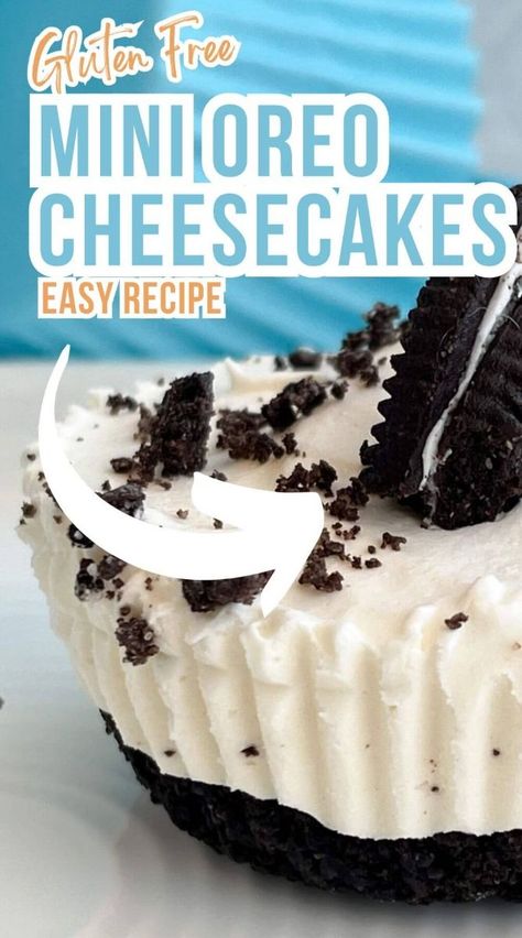 Indulge in this creamy, no-bake gluten-free Oreo cheesecake! Perfect for a quick dessert, this easy-to-make treat combines the rich flavors of chocolate and cheesecake without any baking. Try this delicious gluten-free recipe today! Gluten Free Oreo Cheesecake, Gluten Free Cheesecake Bites, Mini Oreo Cheesecake Bites, Cheesecake Crust Recipe, Cheesecake Recipe No Bake, Oreo Ideas, Cheesecake Delight, Oreo Cheesecake Recipe, Oreo Cheesecake Bites