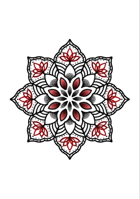 Ipad Procreate, Red Details, Mandala Tattoo Design, Maori Tattoo, Mandala Tattoo, Mandala Design, Tattoo Design, Art Tattoo, Tattoo Ideas