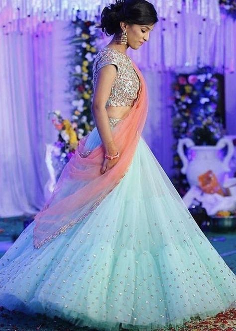 8 Different Types of Lehenga Styles Sky Blue Lehenga, डिजाइनर कपड़े, Anarkali Lehenga, Lehenga Choli Wedding, Lehenga Fabric, Party Wear Lehenga Choli, Work Lehenga, Bollywood Lehenga, Lehenga Wedding