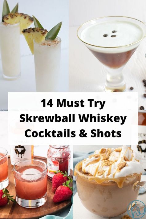 Screwball Whiskey Drinks Recipes, Drinks With Screwball Whiskey, Screwball Recipes, Peanut Butter Whiskey Cocktails, Peanut Butter Whiskey Recipes, Dessert Drinks Alcohol, Shots Alcohol Recipes, Whiskey Drinks Recipes, Peanut Butter Whiskey