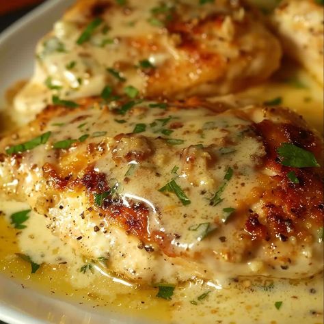 Creamy Garlic Butter Parmesan Chicken is a delightful dish that brings together tender, lightly breaded chicken with a rich and flavorful garlic butter Parmesan sauce. Perfect for a quick yet indulgent meal, this recipe is ... READ MORE Creamy Garlic Butter Parmesan Chicken, Butter Parmesan Sauce, Garlic Butter Parmesan Chicken, Butter Parmesan Chicken, Lightly Breaded Chicken, Smothered Chicken, Indulgent Food, Parmesan Sauce, Parmesan Chicken