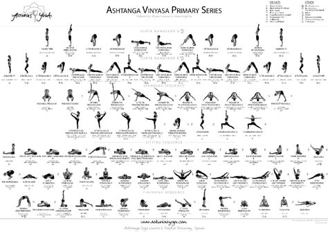 Yoga Asanas Names, Yoga For Two, Ashtanga Primary Series, Yoga Chart, Ashtanga Yoga Primary Series, Yoga Flow Sequence, Poses Standing, Yoga Series, Yoga Ashtanga