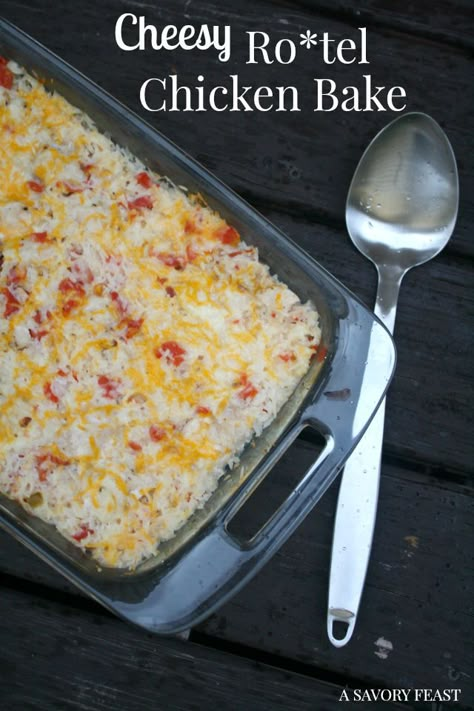 This time of year can be super busy with back to school and getting ready for… Chicken Rice Rotel Casserole, Rotel Chicken Bake, Chicken Carrots Rice Recipe, Chicken Rotel Rice Recipes, Cheesy Rotel Chicken, Rotel Chicken And Rice, Dinner Recipes With Canned Chicken, Chicken Rice Rotel, Chicken And Rotel Recipes