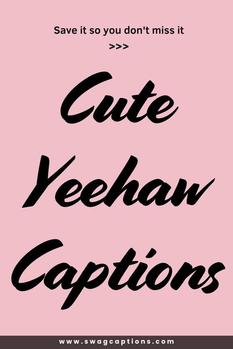 Looking to add a fun twist to your next photo? Check out these adorable "Cute Yeehaw Captions" that perfectly blend charm and country flair. Whether you're posting a snap from a rodeo or just showing off your western style, these captions will bring a smile to your face and some extra sparkle to your feed. Find your favorite and let your personality shine through with these playful and unique captions! Country Quotes For Instagram, Western Insta Captions, First Birthday Quotes, Western Family Photos, Boot Quotes, Party Captions, Cowboy First Birthday, Fashion Captions, Rodeo Quotes