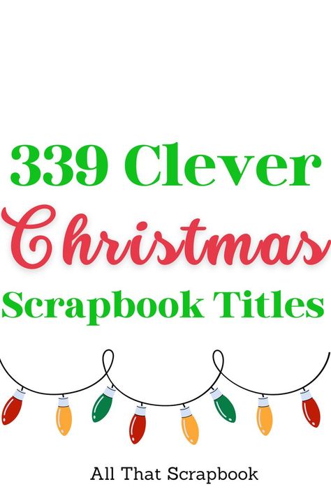 Christmas Scrapbook titles Christmas Titles For Scrapbooking, Christmas Scrapbook Page Titles, Christmas Titles Ideas, Christmas Scrapbook Titles, Titles For Scrapbook Pages, Scrapbooking Titles Ideas, Scrapbooking Christmas Layouts, Cricut Scrapbook Titles, Scrapbook Christmas Layouts