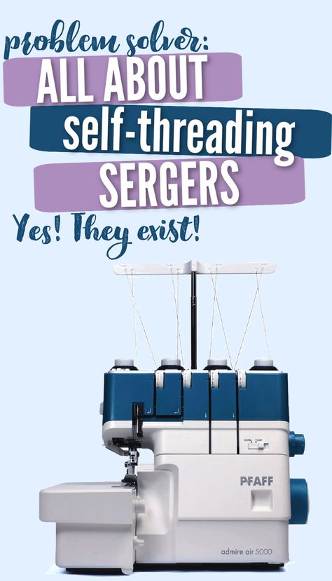 Sewing tutorial on self-threading sergers/overlock machines Sewing For Dummies, Fashion Sewing Projects, Serger Projects, Serger Tips, Sewing Darts, Advanced Sewing, Serger Thread, Overlock Machine, Serger Sewing