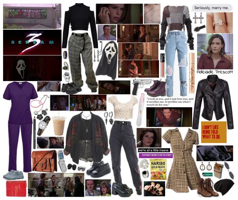 Movie Outfit Ideas, Gummi Candy, Doc Marten Boots, Scream 2, Scream 3, Doc Marten Boot, Bts Inspired Outfits, Doc Marten, Scream Movie