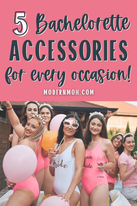 Don't forget to include all the special touches to make the bachelorette party unforgettable. From fun to functional, we've rounded up the best bachelorette party accessories for the bride and her squad. #bacheloretteparty #bacheloretteaccessories #ModernMOH Bachelorette Accessories For Bride, Trendy Bachelorette Party, Bachelorette Party Unique, Bachelorette Party Veils, Bachelorette Accessories, The Bachelorette Party, Bachelorette Party Hat, Bachelorette Party Sash, Bachelorette Party Sunglasses