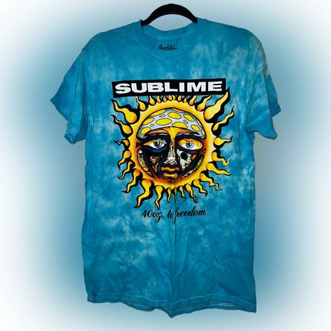 Sublime Tie Dye Graphic Tee Size M Brand New, Never Worn Tie Dye Graphic Tee, Sublime Shirt, Blue Tie, Blue Ties, Blue Gold, Graphic Tee, Tie Dye, Color Blue, Graphic Tees