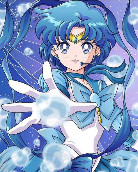 ★Sailor Moon★Disney★Anime★Art★ on Instagram: “Sailor Mercury -Ami . Happy Birthday . by @riccardobacci81 . . . #art #drawing #artist #sketch #painting #illustration #draw #sailormoon…” Sailor Moon Girls, Sailor Moon S, Arte Sailor Moon, Minako Aino, Sailor Moon Fan Art, Sailor Moon Aesthetic, Sailor Moon Wallpaper, Sailor Moon Character, Sailor Mercury