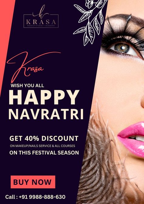 “Wishing a very Happy Navratri to you…. May the day festive nights be full of celebrations, happiness, and vibrancy for you.” . . #krasa #salon #beautyacademy #Navratri #beautysalon Navratri Makeup Offer Poster, Navratri Wishes, Beauty Academy, Nail Services, Happy Navratri, Makeup Salon, Beauty Saloon, Very Happy, Keratin