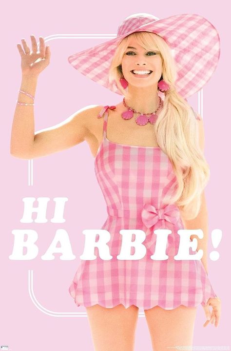 Trends International Mattel Barbie: The Movie - Hi Barbie Wall Poster, 22.375" x 34", Unframed Version Hi Barbie, Barbie The Movie, Magnetic Frames, Barn Wood Frames, Trends International, Barbie Movies, Mattel Barbie, Margot Robbie, Wall Poster