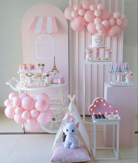 Aristocats Party, Kitten Birthday Party, Cat Baby Shower, Cat Themed Birthday Party, Kitten Party, Instagram Decor, Idee Babyshower, Kitten Birthday