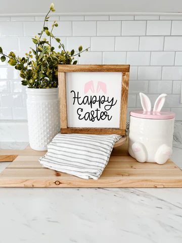 Kitchen Easter Decor, Easter Gifts For Boyfriend, Modern Easter Decor, Seasonal Signs, Easter 2024, Easter Home Decor, Spring Decorations, Peter Cottontail, New Home Decor