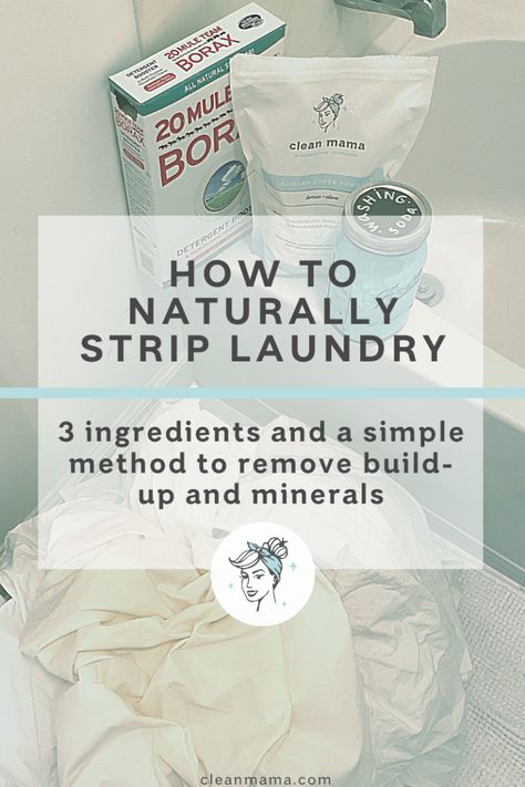 Strip Laundry, Laundry Recipe, Borax Cleaning, Laundry Stripping, Laundry Booster, Clean Mama, Diy Home Cleaning, Diy Laundry, Household Cleaning Tips