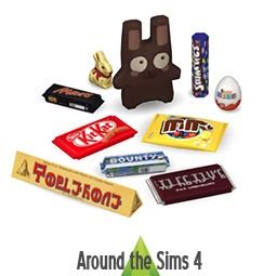 Around the Sims 4 | Custom Content Download | Appliance, food & drinks Around The Sims 4, Chocolate Candy Bars, The Sims 4 Custom Content, Los Sims 4, Chocolate Candy Bar, Los Sims, Candy Bars, Easter Chocolate, Food Drinks