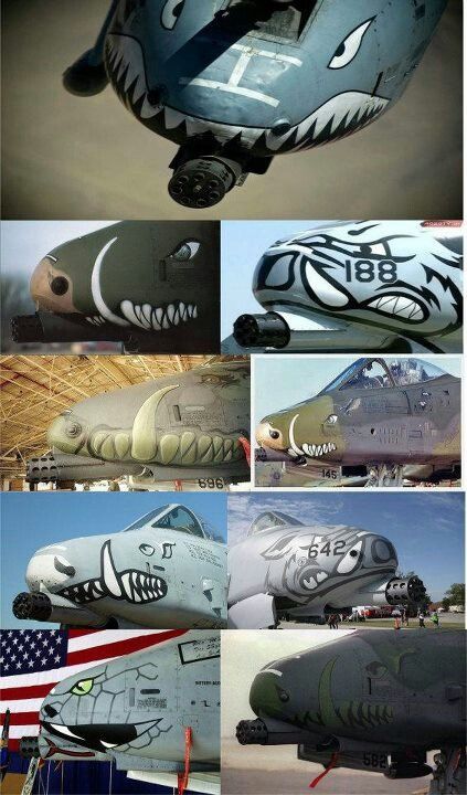 A-10 The Warthog, saw my first one up close at Thunder Over Michigan in 2010 A10 Warthog, Photo Avion, A 10 Warthog, Military Jets, Aircraft Art, Jet Plane, Nose Art, Aviation Art, Military Art