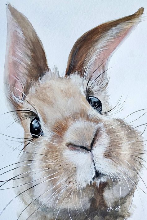 Magic Runes, Bunny Watercolor, Bunny Painting, Rabbit Painting, 강아지 그림, Animals Pictures, Rabbit Art, Watercolor Flower Art, Bunny Art