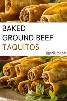 Ground Beef Taquitos Recipe, Ground Beef Taquitos, Rolled Tacos, Beef Taquitos, Taquitos Beef, Mojito Recept, Taquitos Recipe, God Mat, Think Food