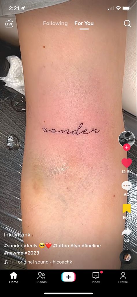 Sonder Tattoo Cursive, Ankle Word Tattoos For Women, 20 Something Tattoo Sza, Sonder Tattoo Fonts, Tattoo Ideas Script, Sonder Tattoo Design, Sonder Tattoo Ideas, Memorial Tattoos Mom, Sam Tattoo