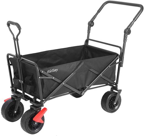 Grocery Wagon, Wagon Cart, Utility Wagon, Big Wheel, Heavy Duty, Baby Strollers, Black