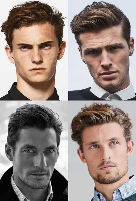 The Quiff Hairstyle: What It Is & How To Style It Mens Short Quiff Hairstyles, Back Of Mens Haircut, Messy Taper Hairstyle Men, Young Guys Haircuts, Men’s Quiff Hairstyle, Men Quiff Hairstyles, Textured Quiff Men's Hairstyle, Mens Textured Hairstyles, Wavy Quiff