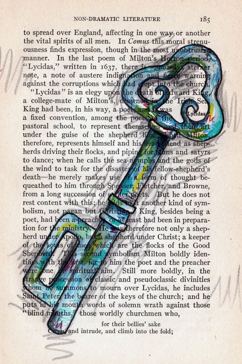 Newspaper Art, Book Page Art, Skeleton Keys, Dictionary Art, Skeleton Key, Lock And Key, Altered Books, Book Page, Art Journal Inspiration