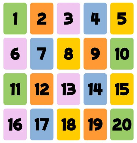 Angka 1-20 Art, Flash Cards Numbers 1 To 20, Flashcard Numbers 1-20, Number Cards 0-9 Free Printable, Numbers 1 20 Free Printable, 1-20 Numbers Printable, 1 To 20 Numbers, Bingo Numbers 1-20 Free Printable, Number Flash Cards 1-20