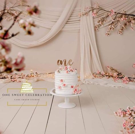 Wildflower 1st Birthday Cake Smash, Daisy 1st Birthday Photoshoot, Cake Smash Photos Winter, Floral First Birthday Photoshoot, Girl Cake Smash Theme, First Birthday Photo Shoot Ideas Studio, Cake Smash Theme Ideas, Tea Party Cake Smash, Floral Cake Smash