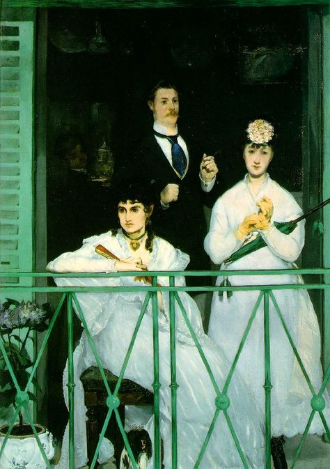 Manet 1868-9 "The Balcony" Berthe Morisot, Antoine Guillemet, Fanny Claus Edouard Manet Paintings, Berthe Morisot, Francisco Goya, Edouard Manet, Rainer Maria Rilke, Camille Pissarro, Johannes Vermeer, Paul Cezanne, Pierre Auguste Renoir