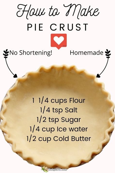 Butter Pie Crust Recipe, Make Pie Crust, Butter Pie Crust, Pie Crust Recipe Easy, All Butter Pie Crust, Pie Dough Recipe, Resepi Biskut, Homemade Pie Crust Recipe, Pie Crust Recipe