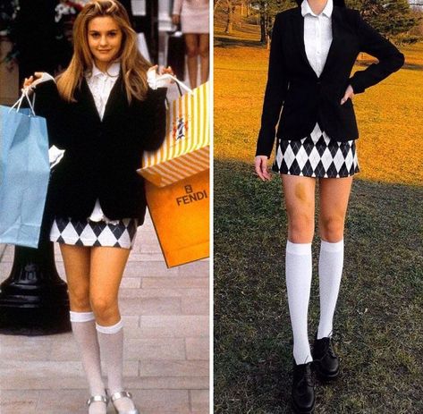 Oct 6, 2020 - 23-year-old fashion blogger Kate from Hungary dresses up in outfits inspired by fictional characters that we know and love. Including characters from the iconic TV show Friends! How To Dress Like Cher Horowitz, Cher's Outfits Clueless, Cher Clueless Inspired Outfits, Cher Outfits Clueless Style, Cher Inspired Outfits Clueless, Clulles Outfit, Clueless Inspired Outfits 90s Fashion, Pop Culture Outfits Ideas, As Seen On Tv Outfits