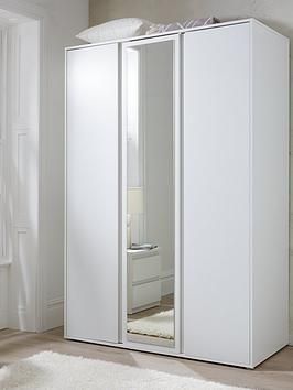 "10 Stunning Bedroom Cupboard Designs to Inspire Your Next Makeover" Mirror Wardrobe Bedroom, Sister Room Ideas Shared Bedrooms, White Wardrobe Designs, White Wardrobe Bedroom, Ikea Lack Wall Shelf, Wardrobe With Mirror, Mirror Wardrobe, Bedroom Plan, Sister Room